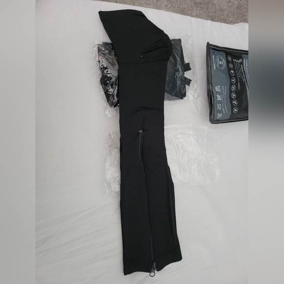 bropite Zipper Open Toe Compression Socks Women/Men 2 Pairs Knee high 15-20mmhg - Picture 2 of 8